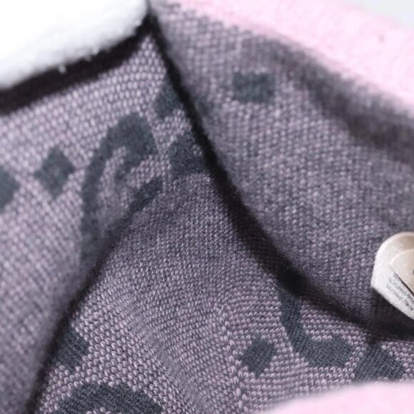 GUCCI GG Canvas Knitted Fabrics Cap Cashmere M Pink 676827 Auth am8353 main image 14